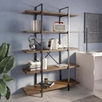70-INCH Natural Finish 5-SHELF Bookcase Bookshelf Home Storage Furniture Display. Fixed Price $305.00.