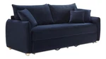 Acme Irina Velvet Fabric Upholstered Sofa With Sleeper And 3 Pillows Blue. Fixed Price $944.84.