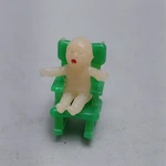 Vintage Cracker Jack Gumball Prize Plastic Baby Rocking Chair Miniature. Fixed Price $13.00.