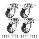 Small 1 Inch Swivel Caster Wheels For Furniture Set 4 Tpr Low Profile. Fixed Price $17.50.