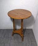Vintage Powell Rustic Farmhouse Country Wood Round Pedestal Table Plant Stand. Fixed Price $90.00.