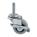 12PK Everbilt Inch Gray Tpr Swivel Stem Mount Caster Wheels With Brake 80 Lbs.. Fixed Price $72.00.