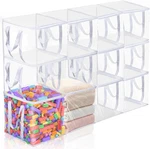 Pcs Clear Storage Bags With Zipper - 12'' Cube Organizers For Clothes & Toys. Fixed Price $76.99.