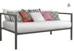 Dhp Tribeca Modern Metal Daybed Sofabed, Twin Mattress & Lt.gray Canvas Covers.. Fixed Price $450.00.