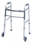 Lumex 716270A Everyday Dual Release Walker With 5" Wheels, Adult, Aluminum. Fixed Price $41.00.