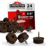 Screw-on Felt Furniture Pads X-protector 24 Pcs 0.8 Chair Leg Floor Protec.... Fixed Price $25.78.
