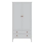 Manhattan Comfort Crown 2-DRAWER Wood Full Wardrobe Armoire In White. Fixed Price $795.50.