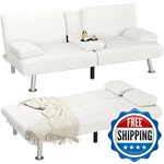 Homall Futon Sofa Bed Couch Removable Armrests Adjustable Recliner. Fixed Price $239.07.