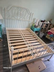Ikea Leirvik White Double Bed Frame. Fixed Price $90.00.