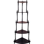 Dark Cherry 5 Tier Shelf Corner Stand Bookcase Curio Trinkets Plant Accent Table. Fixed Price $89.90.