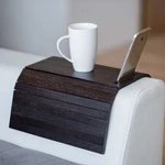 Sofa Tray Table Couch Bedside Wood Coaster Coffee Cup Foldable Armrest Ca.... Fixed Price $66.92.