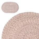 Oval Area Rug 5' X 3' Beige Nylon Renovator's Supply. Fixed Price $114.99.