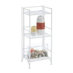 Convenience Concepts Xtra Storage Three-tier Folding Shelf White Metal Finish. Fixed Price $59.30.