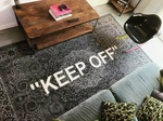 Ikea Virgil Abloh Keep Off Area Rug Paisley Modern Gray Black White Rectangle. Fixed Price $1250.00.