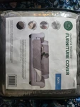 Fur Haven- Quilted & Reversible Sofa Cover, Gray/mist, 117" X 75". Fixed Price $26.49.