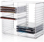 Stackable Cd/dvd Multimedia Holder, Storage Rack, Clear Plastic 30 Cd, Us. Fixed Price $27.49.