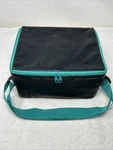 Vintage 30 Cd Carrying Case Black Synthetic(faux) Leather W/teal Strap. Fixed Price $29.99.