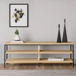 Loring Stand For Up To 60" Vintage Oak - Threshold. Fixed Price $99.95.