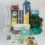 Large True Vintage Lot Of Lawn Chair Webbing Cool Colors Screws Rainbow Brown. Fixed Price $79.99.