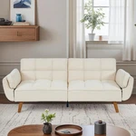 Sofa Bed, Modern Couch With 2 Pillows, Small Futons. Fixed Price $199.71.