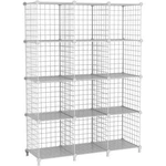 12-CUBE Storage Organizer Metal Wire Shelving Unit Modular Grid Bookshelf. Fixed Price $72.89.
