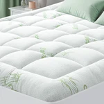 Hyleory Mattress Topper Thick Bambooviscose Naturally Cooling Pillow Mat.... Fixed Price $41.45.
