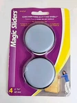 Magic Sliders Gray Round Plastic Floor Slides (#04060) 2 " (4PK) - New & Sealed. Fixed Price $7.95.
