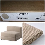 Ikea Jattebo Cover 1.5-SEAT Module Storage Samsala Gray-beige 305.290.09. Fixed Price $64.99.