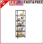 6 Tier Adjustable Storage Shelves Narrow Mesh Gaps Metal Utility Shelf Black New. Fixed Price $54.01.