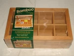 New Lipper Bamboo 8 Sections Divided Wood Tea Bag Box Storage W/clear Lid. Fixed Price $19.00.