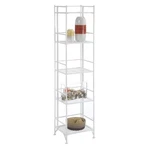 Convenience Concepts Xtra Storage Five-tier Folding Shelf White Metal Finish. Fixed Price $102.73.