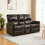 Loveseat Recliner Manual Double Home Theater Seating Reclining Couch Sofas. Fixed Price $359.99.