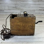 Antique Webster Electric Tele-talk Magneto Crank Telephone Generator Wood Box. Fixed Price $67.57.