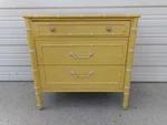 Thomasville Faux Bamboo Bachelor Chest 3 Drawers Dresser Lg Nightstand Regency. Fixed Price $550.00.