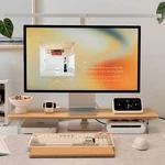 Best Bamboo Monitor Stand Riser With Acrylic Legs For Desk, 31.5 Inches Desktop. Fixed Price $91.67.
