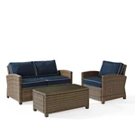 Bradenton 3PC Outdoor Furniture Set, Loveseat, Arm Chair, Coffee Table. Fixed Price $1330.95.