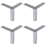 (4-PACK) 5 Sofa Couch Feet Square Corner Furniture Leg Heavy Duty Brushed Steel. Fixed Price $29.99.