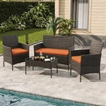 4 Pcs Patio Furniture Set Outdoor Sectional Sofa Rattan Wicker W/ Table New. Fixed Price $199.99.
