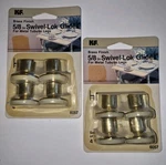 Vtg Two Pkgs Keystone Swivel Lok Glides Metal Tubular Legs 5/8 Brass Finish Nos. Fixed Price $19.50.