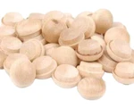 Qty 100 - 3/8 Inch Maple Wood Mushroom Head Furniture Buttons Screw Hole Plugs. Fixed Price $12.58.