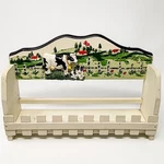 Vintage Country Farm Cow Spice Rack Wall Shelf Wooden Kitchen Organizer. Fixed Price $25.00.