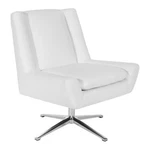 Osp Home Furnishings Guest Chair White Faux Leather And Aluminum Base. Fixed Price $352.99.