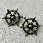 Vintage Solid Brass Boat Wheel Cabinet Door Knobs/pulls Keeler Company Nautical. Fixed Price $18.00.