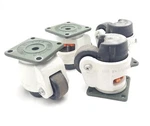 Lot Of Wheel Master WI-80 Plate Mount Leveling Swivel Caster 500KG, 2.48" Dia. Fixed Price $200.00.