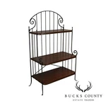 Charleston Forge Iron & Cherry Wood 3 Tier Bakers Rack. Fixed Price $995.00.