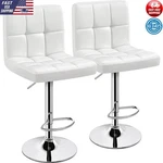 2-PCS Pu Leather Adjustable Swivel Barstools Armless Kitchen Counter. Fixed Price $107.83.