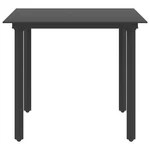 Outdoor Dining Table Patio With Glass Top Garden Furniture Steel Vidaxl. Fixed Price $186.99.