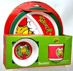 Seuss The Grinch Bamboo 3 Piece Mealtime Baby Toddler Childrens Dinner Set. Fixed Price $18.99.