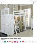 Used Atlantic Avenue Twin-size Locker Loft Bed Mattress Not Included. Fixed Price $80.00.