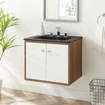 Modway Transmit 24" Wall-mount Bathroom Vanity In White Black. Fixed Price $234.07.